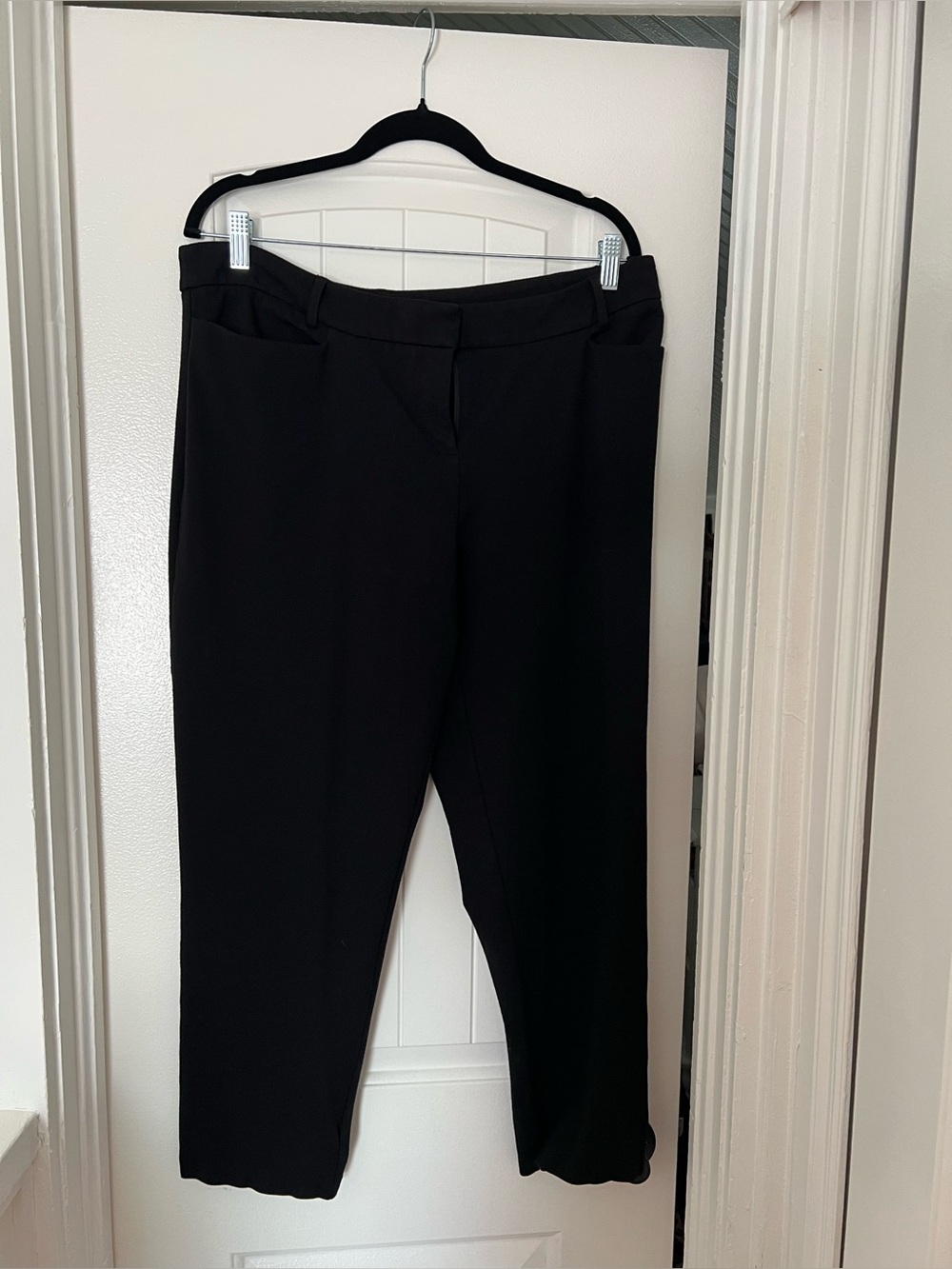 NYDJ Black Straight-Leg Work Trousers